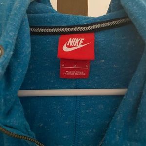 Nike light blue zip up hoody